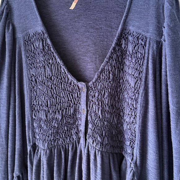 Free People Don’t call me baby thermal tunic top mini dress high low hem - Picture 9 of 10